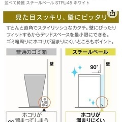 【アイリスオーヤマ】白 ゴミ箱 45L【美品】の画像