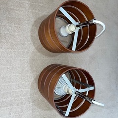 木製照明器具　2点の画像