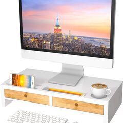 モニター台机上台 プリンタ台 キーボード収納 引き出し 組立不要...
