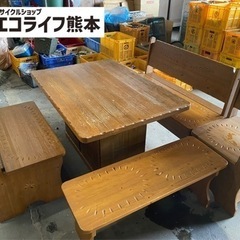 収納付き　ダイニングテーブル
