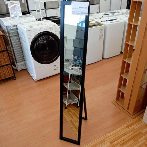 ★ジモティ割あり★ 姿見 鏡　ブラック　クリーニング済　YJ2116