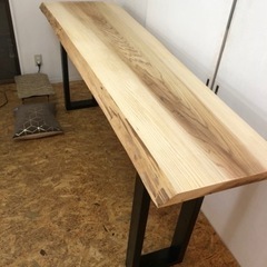 天然 無垢 一枚板カウンターテーブルの画像