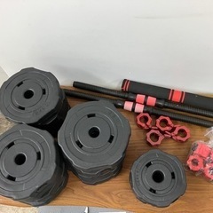 K2403-938 ダンベルセット バーベルも可能 ウエイト 1...