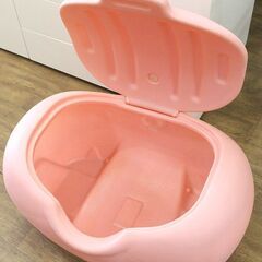 (Y)北大前! 札幌 引取 STEP2 トイボックス ブタ おもちゃ箱 ピンク 収納 ぶた プラスチック 玩具 ケース 1023445の画像