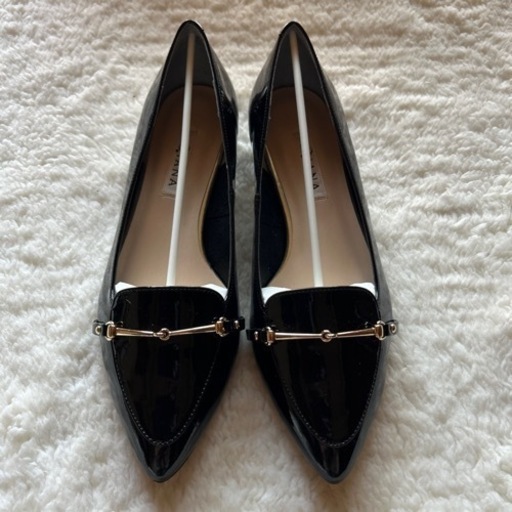 ダイアナ　23.5    エナメル　フラット　靴/バッグ 靴 パンプス