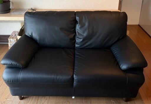 ニトリソファー2人掛け黒色