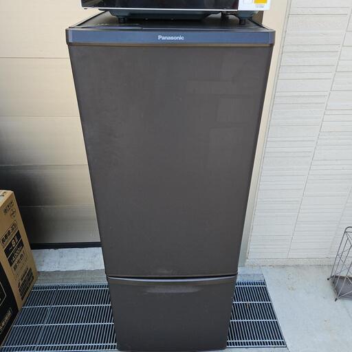 美品 パナソニック 168L 2ドア冷凍冷蔵庫 NR-B17DW-T マットビターブラウン 2020年製 右開き