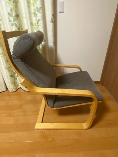 IKEA POÄNG ポエング パーソナルチェア＆オットマン　グレー