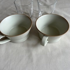 スープカップとグラス　の画像