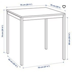 IKEAダイニングテーブル MELLTORP メルトルプ(二人用)の画像