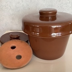漬け物名人　陶製　漬物容器　蓋付き　重石付き　落とし蓋付き　常滑...