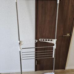洗濯物干し　高さ約157cm　横の画像