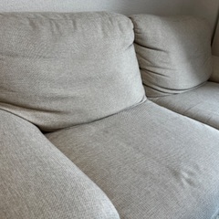 【値下げしました】ニトリ　３人掛けソファの画像