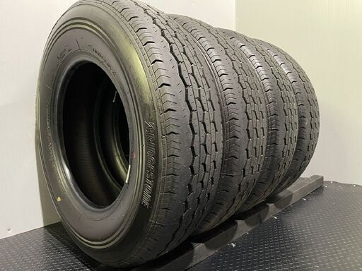 新車外し 2023年製 BS BRIDGESTONE ECOPIA RD613 195/80R15 107/105N LT 15インチ 夏タイヤ 4本 ハイエース キャラバン　(JR614)