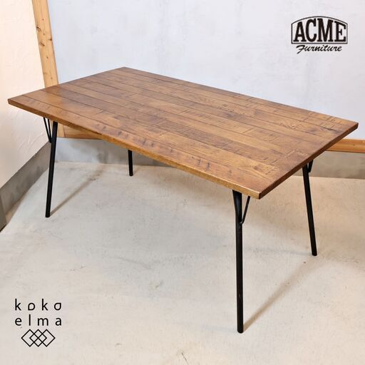 ACME Furniture(アクメファニチャー) GRANDVIEW(グランビュー)ダイニングテーブルです。天然木とアイアンの組み合わせがインダストリアルな印象に。ブルックリンスタイルなどにも♪
