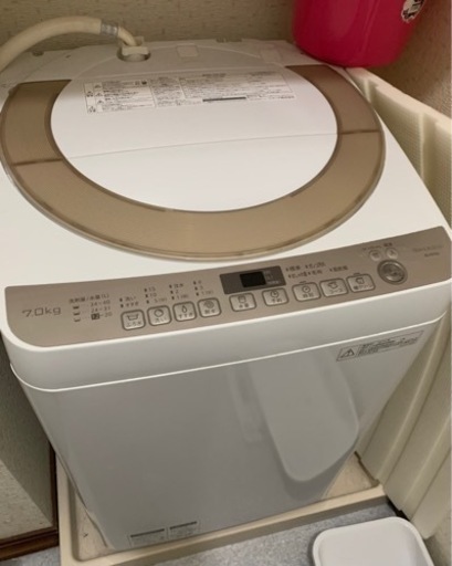 SHARP シャープ 2017年 全自動洗濯機 ES-KS70S-N 7.0kg