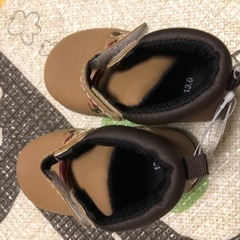 ベビー靴　13.0茶色　未使用の画像