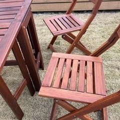 IKEA ÄPPLARÖ エップラロー 折りたたみテーブル&チェア2脚セット