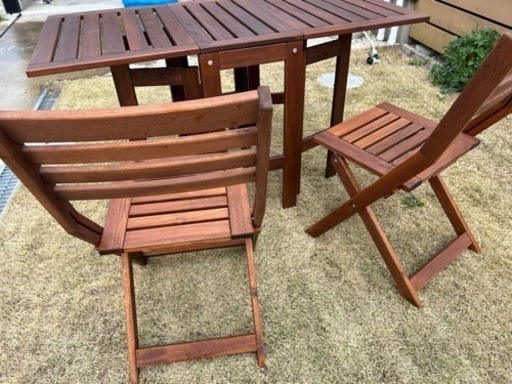 【希少廃盤品】IKEA ÄPPLARÖ エップラロー 折りたたみテーブル IKEA イケア エップラロー折りたたみテーブル テーブル 木製