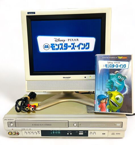 【動作品】DX BROADTEC DXアンテナ DV-130V DVD/VHSダブルデッキ 船井電機 05年製