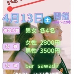 4/13 恋活party 25歳から35歳まで