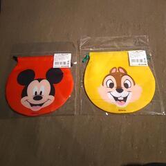 新品☆ミッキーとチップの巾着・ポーチセットの画像