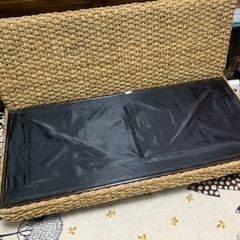 アジアン家具☆2人掛けソファ☆ウォーターヒヤシンスソファ　池田市の画像