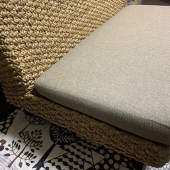 アジアン家具☆2人掛けソファ☆ウォーターヒヤシンスソファ　池田市の画像