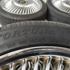 超希少 CARVING MAW head40 17インチ 7J+25 4H5H/PCD100マルチ穴 4本SET ヘッド40 メッキホイール カービング ローライダー 北米 ムーンアイズ  USDM の画像