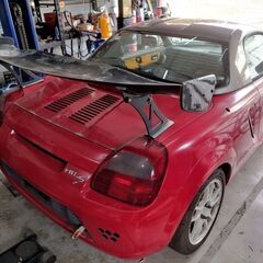 トヨタ　MR-S　5MT　走行会仕様車　赤　宮城県　ハードトップ付き　Eg載替済の画像