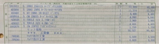 新品同様innoルーフキャリア120セット