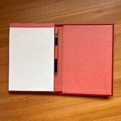 昭和レトロ★未使用★鳩居堂★卓上メモ（さくら）★扇面貼の画像