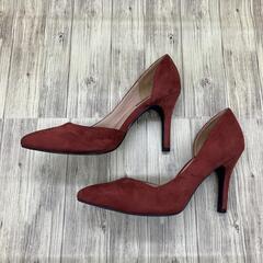 美品 REZOY ポインテッドトゥ ヒール パンプス スエード素材 22.5㎝の画像