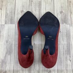 美品 REZOY ポインテッドトゥ ヒール パンプス スエード素材 22.5㎝の画像