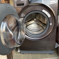状態良好！ドラム式洗濯機半年使用AQUA AQW-DX 12N (K) 脱水 12kg/乾燥 6kg AQW-DX12N | 容量：洗濯・脱水 12kg/乾燥 6kg | まっ直ぐドラム
