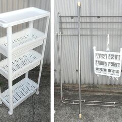 配達先決定🚚　無料配達します🚚美品💖白の洗濯用品まとめてどうぞ！💖物干しラック💖ハンガー💖ランドリーラック💖その他💖の画像