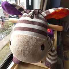 ベビー用品　おもちゃ　木馬　シマウマの画像