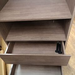 ★ジモティ割あり★  ワードローブ ダークブラウン H181.5×D40×W59.5 クリーニング済み MT931の画像