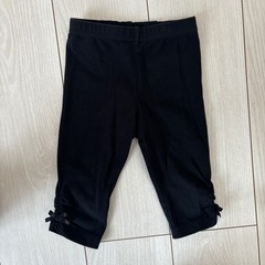 ①サイドリボン付きレギンス　95サイズ　黒色　