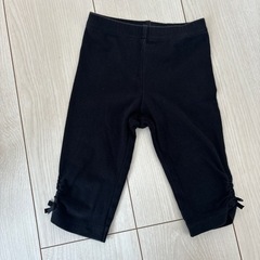 ②サイドリボン付きレギンス　95サイズ　黒色　
