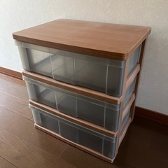 収納ケース　天板木目
