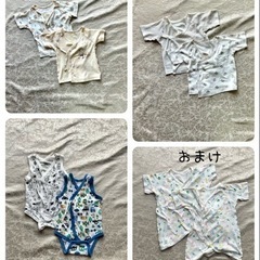 ベビー服⑰ ベビー肌着14枚セット＋おまけ2枚の画像