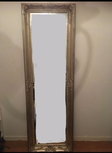 アンティーク　ロココ調姿見　シャビーシック