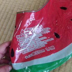 未使用スイカの浮き輪の画像