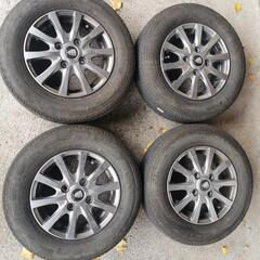 145/80R12軽トラ軽バン　夏サマータイヤ、アルミホイール
