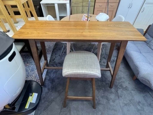 ニトリ カウンターテーブル＋チェア1脚 フィルン