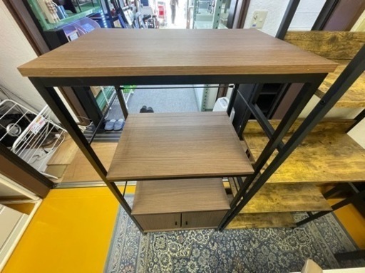 【リサイクルサービス八光】幅59cm　ニトリ シェルフ (ファル 1259 MBR/BK）