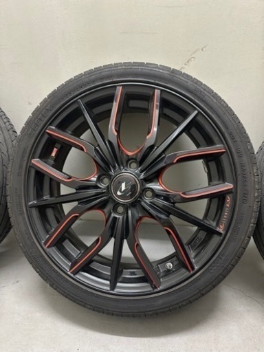 アルミホイールレオニス ＬＶ Wede ホイール 16inch BK/SC(ＲＥＤ)