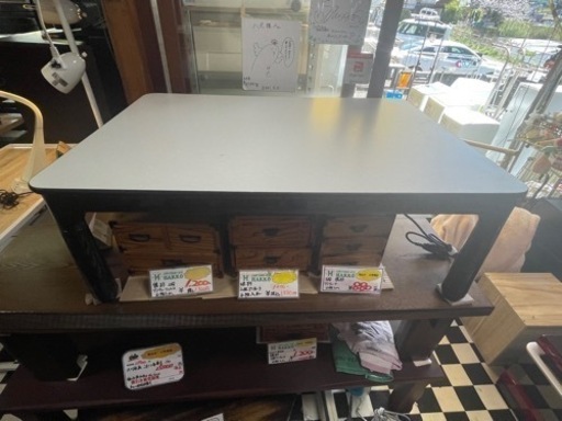 【リサイクルサービス八光】幅105㎝　山善　折脚カジュアルこたつ　105×75㎝　HFL-F1054H-B