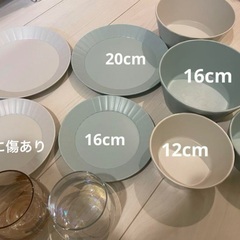 3coins(白青食器セット)／keyuca(グラス)